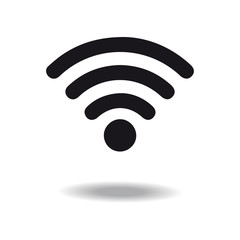 Icon Wi fi. Black isolated on a white background. Communication.
