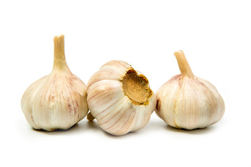 garlic isolated on white background