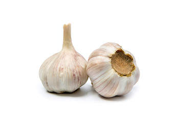 garlic isolated on white background