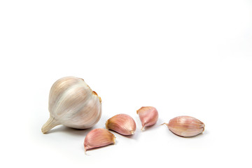 garlic isolated on white background