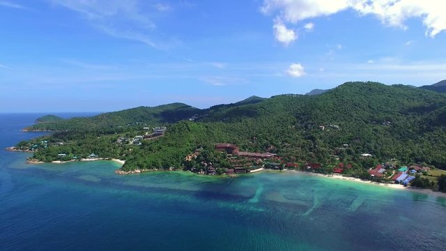 Tropical Island from Bird's-Eye Aerial View. Thailand