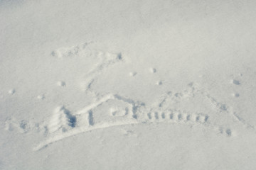 Drawing on the snow