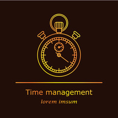 Watch thin line icon. Single high quality outline symbol of fitness for web design or mobile app.