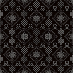 Black wallpaper style retro interior decoration design ideas vector illustration