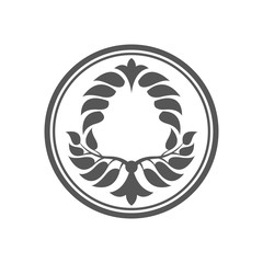 Abstract laurel wreath icon. 