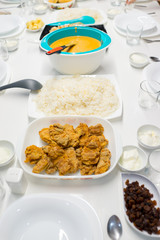 Different varieties of ingredients for making lunch