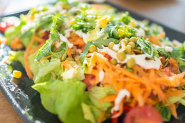 Salad with chicken and vegetables