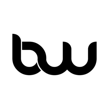 Initial Letter BW Rounded Lowercase Logo