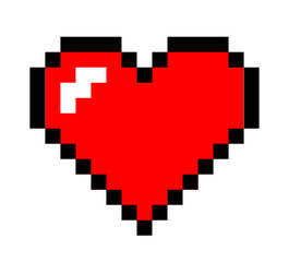 pixel art heart - 133365873