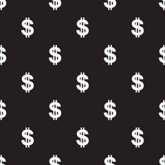 Seamless dollar sign on black
