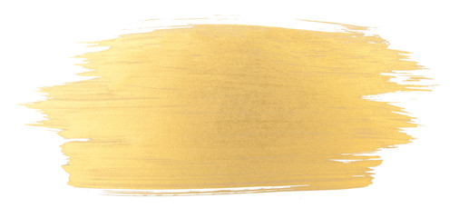 Gold watercolor texture brush stroke - 133368229