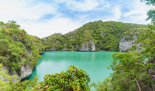 View of Talay Nai (Green Lagoon) is the "hidden lake" inside Mae
