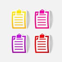 realistic design element: clipboard