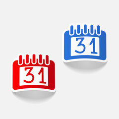 realistic design element: calendar