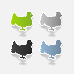 realistic design element: chicken