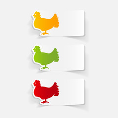 realistic design element: chicken