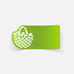 realistic design element: easter basket