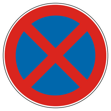srr85 SignRoundRed - Verbotszeichen: Absolutes Haltverbot - Verkehrszeichen StVO 283 - Halteverbot - xxl g4933