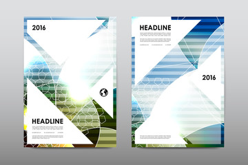 Brochure layout template flyer design vector, Magazine booklet cover abstract background
