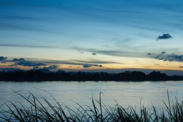 sunset  on the Mekong River