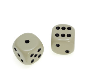 Dices, six and one, seven
