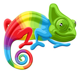 Naklejka premium Rainbow Chameleon