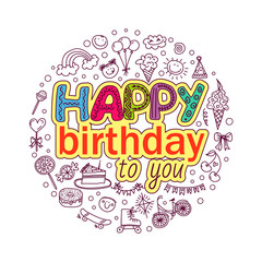 Poster for the birthday greetings.