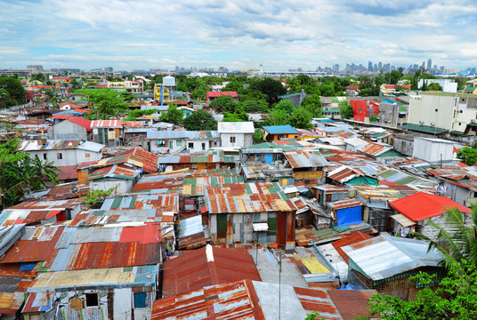 bidonville à Manille