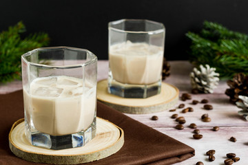 Coffee liquor served in glasses