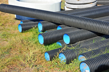 Stacked PVC pipe