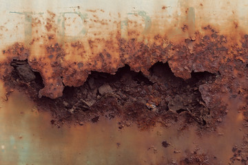 rust on a metal door