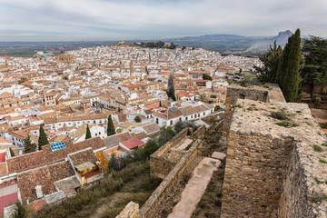Obraz premium Landscape from the walls of the ancient fortress in Antequera. Andalucia. Spain.