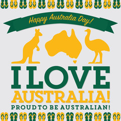 Retro sash Australia Day card in vector format.