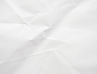 Crumpled white paper background