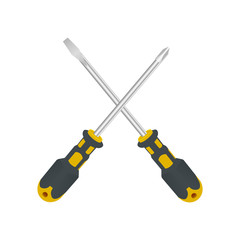 Realistic screwdriver vector illustration