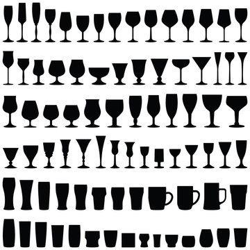 Glass Collection - Vector Silhouette