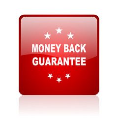 money back guarantee blue bubble icon
