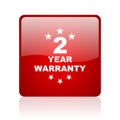 warranty guarantee 2 year blue bubble icon