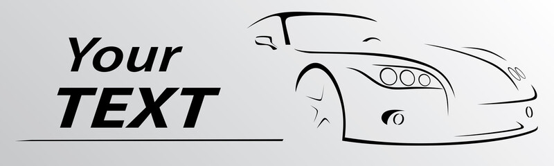 Car abstract lines vector. Vector illustration