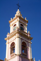 Fototapeta na wymiar Belfry of cathedral in Salta (Argentina)