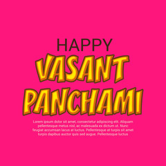 Obraz premium Happy Vasant Panchami.