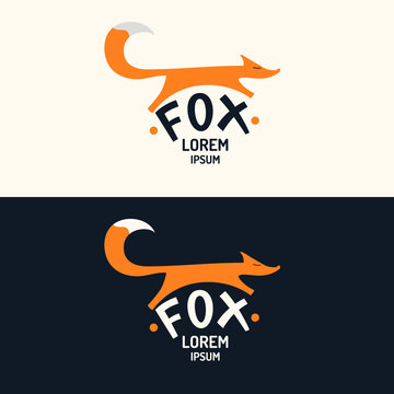 Vector modern Fox logo and emblem.
