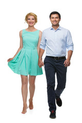 Beautiful couple holding hands