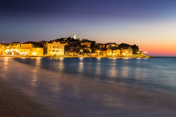 Fototapeta na wymiar Sunset on the Adriatic Sea in Croatia, in summer