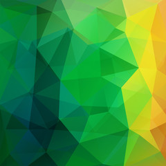 Abstract polygonal vector background. Green geometric vector illustration. Creative design template.