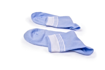 womens socks blue with white stripes 
