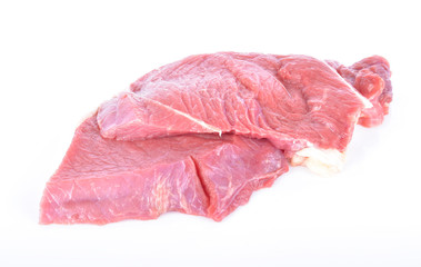 Beef on a white background