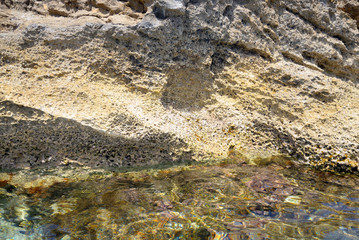 Rocks on the coast of Cretan Sea.