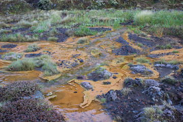 Creek in tongariro alpine crossing