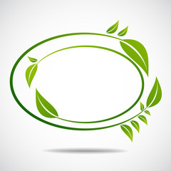 Ecology, organic with leafs 